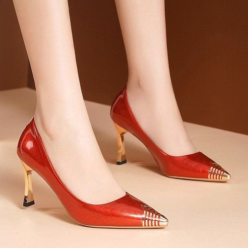 Chaussures Noires  Talons Aiguilles Pour Femmes,Talons Hauts,Faciles  Assortir,Sexy, Bout Pointu,Automne 2020 - 38