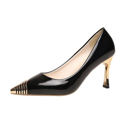 Chaussures Noires  Talons Aiguilles Pour Femmes,Talons Hauts,Faciles  Assortir,Sexy, Bout Pointu,Automne 2020 - 39
