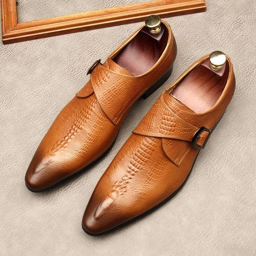 Chaussures Oxford De Mariage Faites  La Main Pour Hommes,Chaussures Provoqu Plates En Cuir Vritable,Mocassins D'affaires Formels,Motif Crocodile,Noir Et Bleu,t - 37