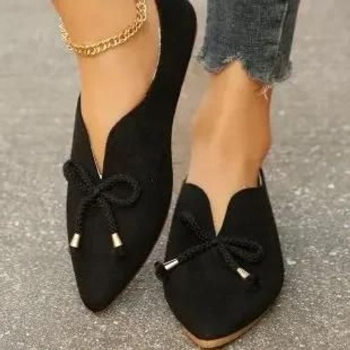 Chaussures Parker  Bout Pointu Pour Femmes,Chaussures Plates Pour Femmes,Chaussures Provoqu Rtro,Designer,N?Ud Fminin,lgant,Doux,Confortable,Marche,Printemps, - 42
