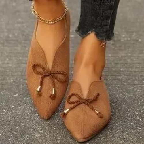 Chaussures Parker  Bout Pointu Pour Femmes,Chaussures Plates Pour Femmes,Chaussures Provoqu Rtro,Designer,N?Ud Fminin,lgant,Doux,Confortable,Marche,Printemps, - 43