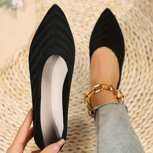 Chaussures Plates  Bout Pointu Pour Femmes,Mocassins Respirants Dcontracts,Mocassins Mary Gasoline,Document Solide,Chaussures  Enfiler - 36