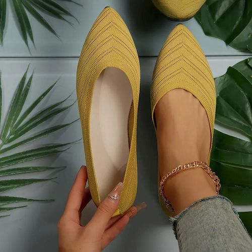 Chaussures Plates  Bout Pointu Pour Femmes,Mocassins Respirants Dcontracts,Mocassins Mary Gasoline,Document Solide,Chaussures  Enfiler - 38