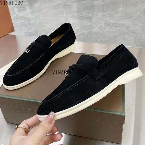 Chaussures Plates  Glands Pour Femmes,Chaussures Dcontractes En Daim Nude Multicolore,Chaussures De Marche Formelles,t,Haute Qualit,2024 - 38