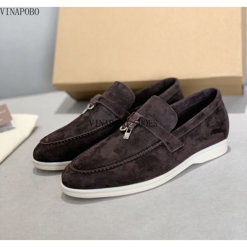 Chaussures Plates  Pampilles En Daim Pour Femmes Et Enfants,Chaussures De Marche Formelles,Chaudes Et Confortables,Unisexe,Qualit,t,Marque De Luxe - 43