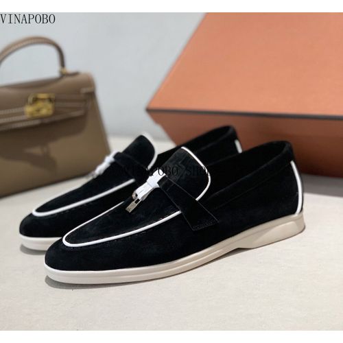 Chaussures Plates  Pampilles En Daim Pour Femmes Et Enfants,Chaussures De Marche Formelles,Chaudes Et Confortables,Unisexe,Qualit,t,Marque De Luxe - 36