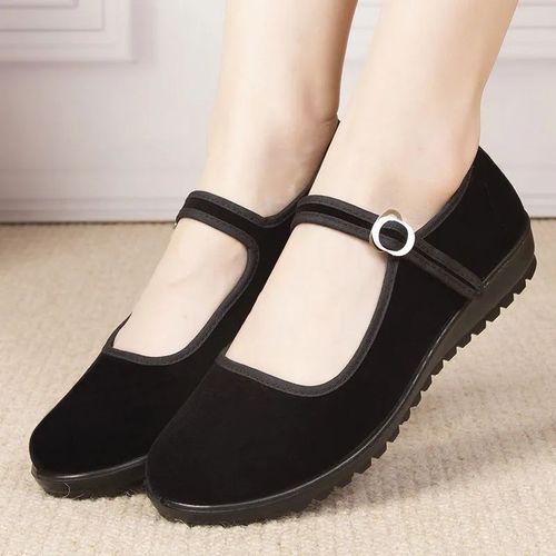Chaussures Plates Aviation Lgres Pour Femmes,Ballerines Rtro Pour Dames,Chaussures Confortables Douces,Mode Grise,Noir,E5510 - 37