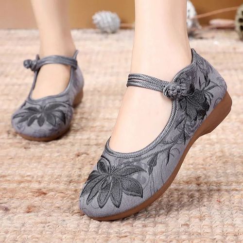 Chaussures Plates Classiques  Bout Rond Pour Femmes,Mocassins De Danse Rtro De Haute Qualit,Antidrapants,Printemps Et t,F608 - 38