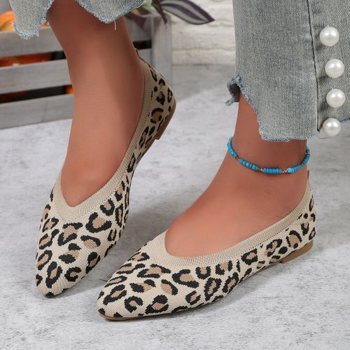 Chaussures Plates Confortables  Bout Pointu Pour Femmes,Chaussures Lopard,Mode Dcontracte,2024 - 36