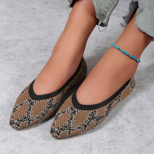 Chaussures Plates Confortables  Bout Pointu Pour Femmes,Chaussures Lopard,Mode Dcontracte,2024 - 44