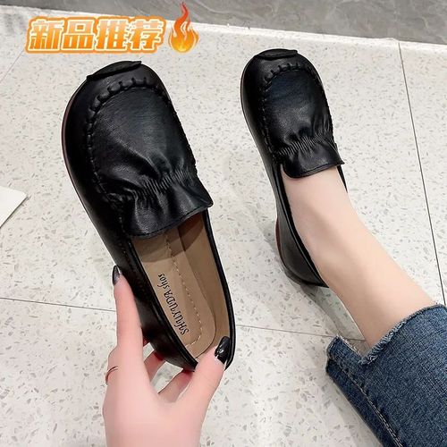Chaussures Plates Confortables En Cuir Pu Pour Femmes,Mocassins  Fond Souple,Dcontractes, La Mode,Printemps-Automne,2023 - 38