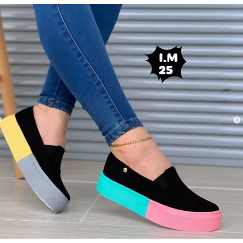 Chaussures Plates Dcontractes  Plateforme Lgre Pour Femmes,Chaussures  Enfiler Peu Profondes,Chaussures De Marche Pour Dames,Vtements De Sol Pour Femmes,Mode D't - 37