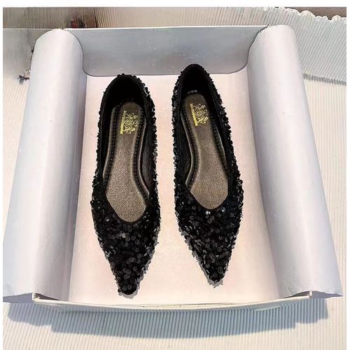 Chaussures Plates Dcontractes Pour Femmes,Mocassins  Enfiler,Parker Pointu,Talons Bas,Confortables,Bling,Pieds Nus,Trendyol,Printemps,t - 36