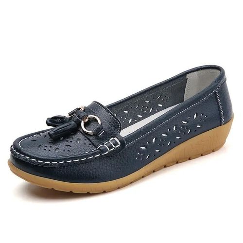 Chaussures Plates En Cuir Vritable  Talons Bas Pour Femmes,Mocassins  Enfiler,Ballerine D'infirmire Souple,Dcontract,t - 40