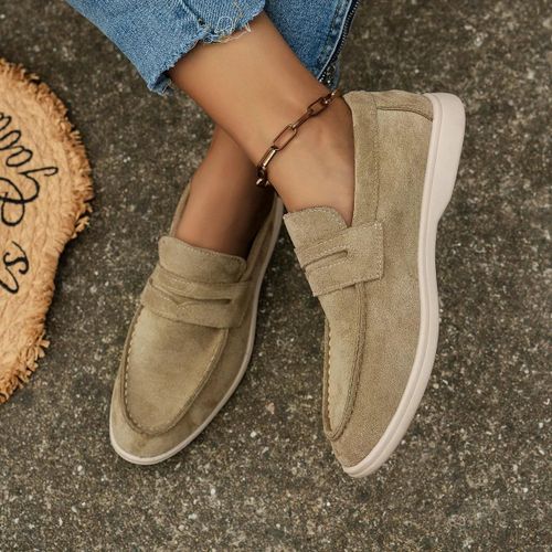 Chaussures Plates En Daim Pour Femmes,Mocassins Paresseux  Enfiler,Mocassin Dcontract,Mules Confortables,Chaussures De Conduite,Chaussures De Marche D't - 42