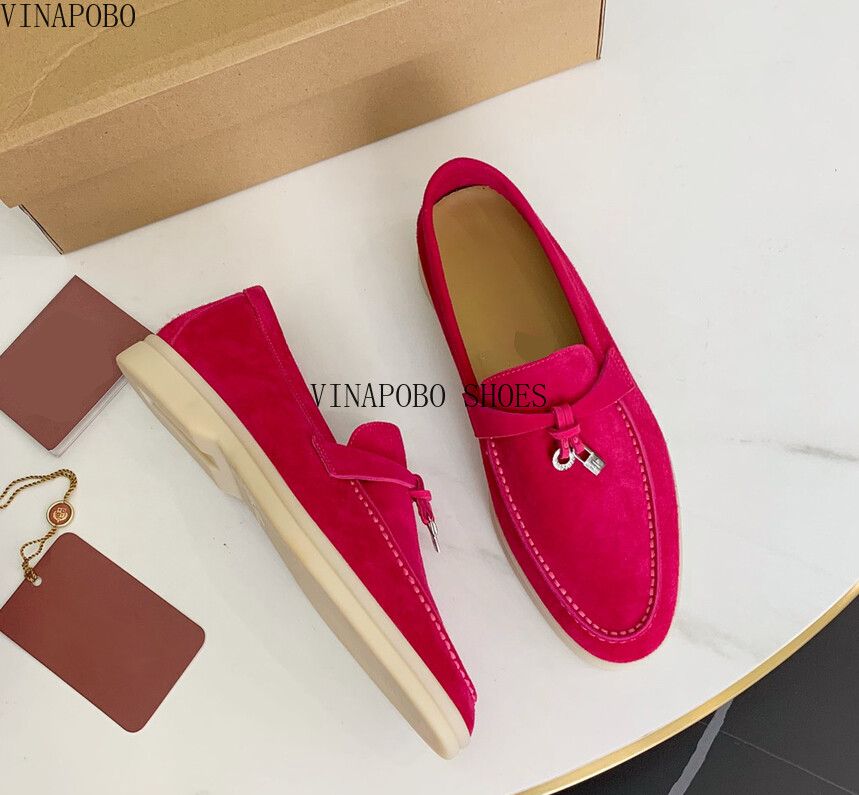 Chaussures Plates En Daim Vritable Pour Femmes,Chaussures Formelles Dcontractes,Bord Incrust,Pendentif Pompon,Chaussures De Marche  Enfiler,Mocassins Grande Taille,Haute Qualit - 37
