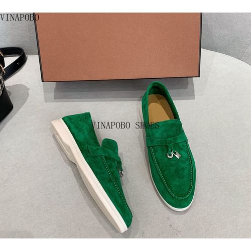 Chaussures Plates En Daim Vritable Pour Femmes,Chaussures Formelles Dcontractes,Bord Incrust,Pendentif Pompon,Chaussures De Marche  Enfiler,Mocassins Grande Taille,Haute Qualit - 40
