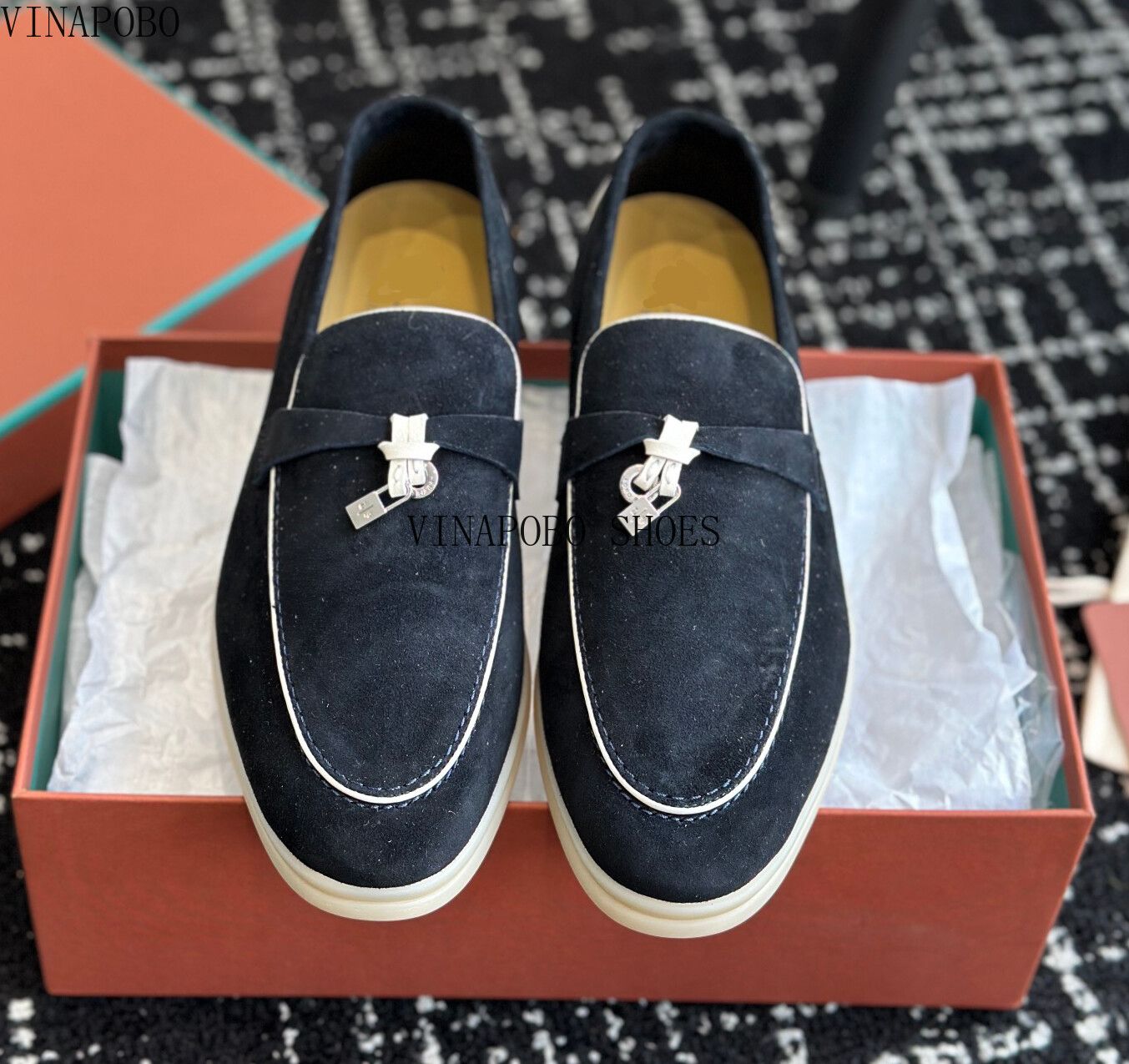 Chaussures Plates En Daim Vritable Pour Femmes,Chaussures Formelles Dcontractes,Bord Incrust,Pendentif Pompon,Chaussures De Marche  Enfiler,Mocassins Grande Taille,Haute Qualit - 38