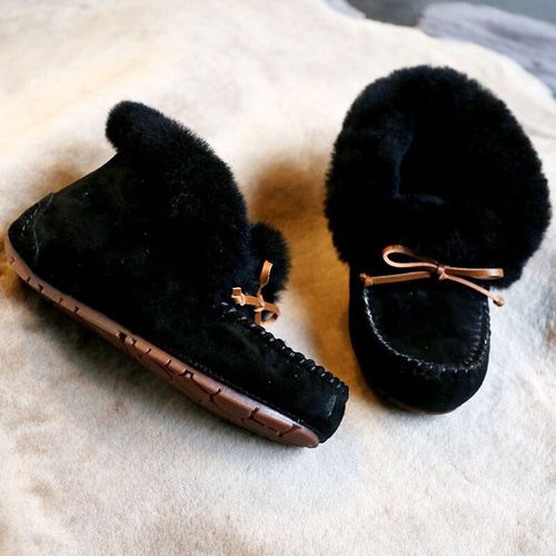 Chaussures Plates Impermables En Cuir Group Pour Femme,Confortables,Chaudes,En Fourrure Naturelle, La Mode - 34