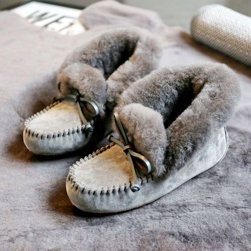 Chaussures Plates Impermables En Cuir Group Pour Femme,Confortables,Chaudes,En Fourrure Naturelle, La Mode - 36