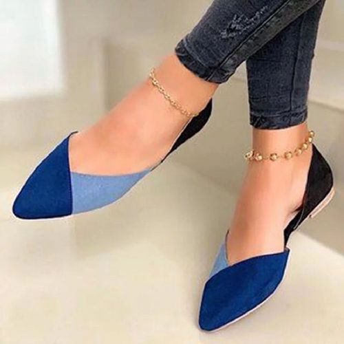 Chaussures Plates Pointues  Enfiler Pour Femmes,Parker,Couleurs Mlanges Peu Profondes,Plates,Lgres,Dcontractes,Confortables,Chaussures De Marche,Automne,2024 - 36