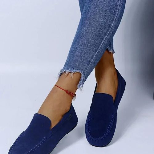 Chaussures Plates Polyvalentes  Enfiler Pour Femmes,Mocassins Lgers,Chaussures Rondes Dcontractes,Document Solide,Savoir Chaud - 36