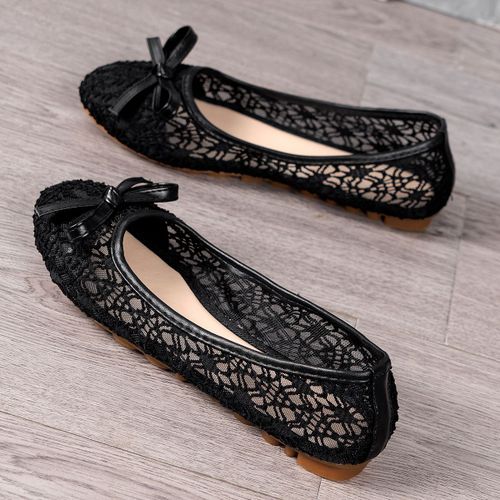 Chaussures Plates Pour Femmes,Ballerines D't, La Mode,Sans Lacet,Douces Et Creuses,2023 - 37