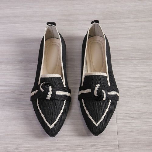 Chaussures Plates Respirantes  Bout Pointu Pour Femmes,Mocassins De Bureau,Document Solide,Chaussures  Enfiler,Dcontract, - 43