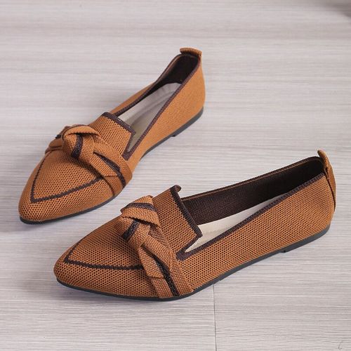 Chaussures Plates Respirantes  Bout Pointu Pour Femmes,Mocassins De Bureau,Document Solide,Chaussures  Enfiler,Dcontract, - 43