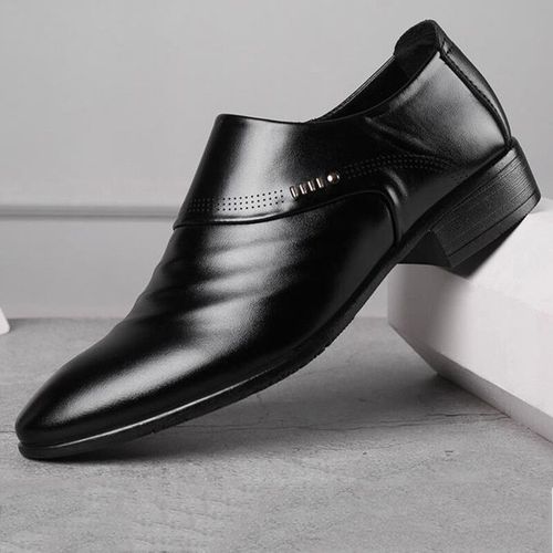 Chaussures Provoqu Dcontractes En Cuir Noir Pour Hommes,Mocassins Masculins,Baskets De Fte,Chaussures Italiennes,Grande Taille,Slip,Mode Sociale - 42
