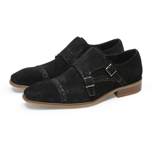 Chaussures Provoqu En Cuir Sud Italien Pour Hommes,Chaussures Classiques  Double Sangle De Moine,Cuir Vritable,Design Vintage - 10
