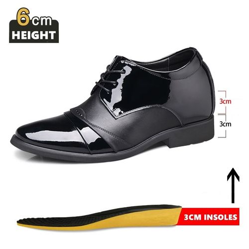 Chaussures Rehaussantes En Cuir Vritable Pour Hommes,Baskets D'affaires,Mocassins,Chaussures Provoqu,Augmentation,8cm,6cm - 43