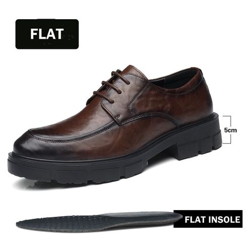 Chaussures Rehaussantes En Cuir Vritable Pour Hommes,Chaussures  Plateforme Respirante,Chaussures D'affaires Dcontractes,Hommes Plus Grands,Luxe,5 Cm,8 Cm,10cm - 40