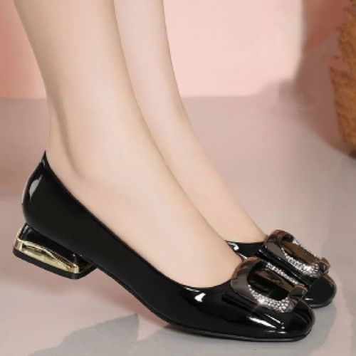 Chaussures Simples En Cuir Pour Femme,Talon Optique,Bouche Peu Profonde,Confortables,Talon Bas,Petites Chaussures De Travail Assorties Avec Tout,2023 - 37