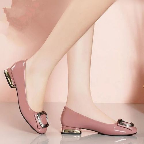 Chaussures Simples En Cuir Pour Femme,Talon Optique,Bouche Peu Profonde,Confortables,Talon Bas,Petites Chaussures De Travail Assorties Avec Tout,2023 - 40