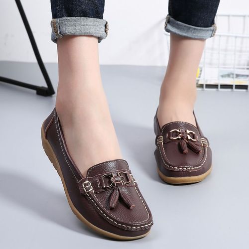 Chausure Femme Chaussure Femme Automne 2021 Chaussure Securite Femme Escarpin Femme Comemore - Mocassins Sans Talons En Cuir Pour Femmes,Chaussures Basses  Enfiler,Chaussures De Ballet,Mules - 39