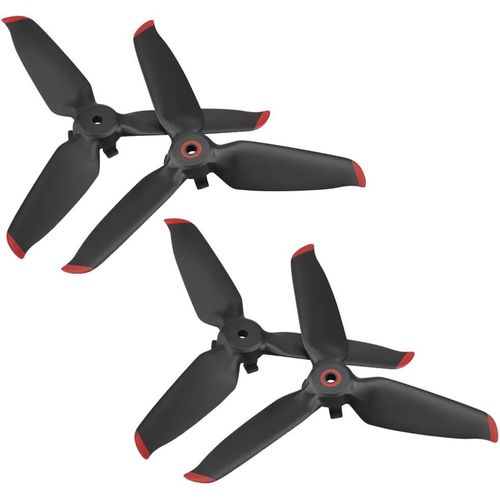 Checarzhn--No1-2 Paires D'hlices Fpv Compatibles Avec Dji Fpv Combo Drone, Ailes D'hlices Pour Drone View Drone Uav Quadcopter Avec Camra 4k - Bord Rouge