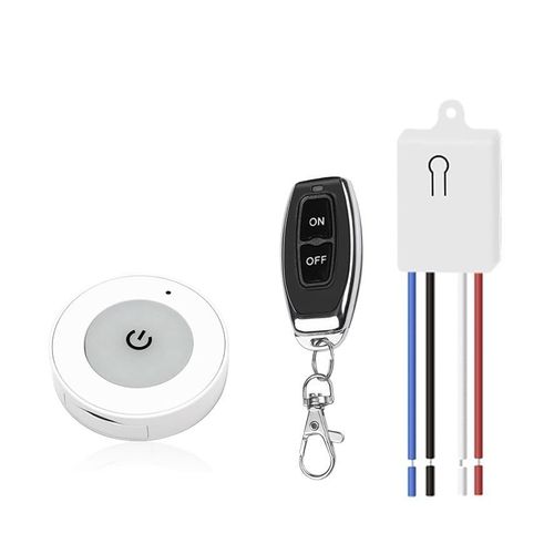 Checarzhn--No1-433mhz Rf Mini Kit Tlcommande Interrupteur D'clairage,Commutateur A Distance Sans Fil 230v 220v10a Relais Rcepteur Avec Tlcommande D'interrupteur Mural