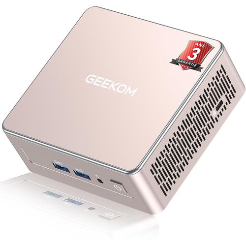 CHECARZHN--NO1-A5 Mini Pc, Amd Ryzen 7 5825U (Jusqu' 4.5Ghz) Nuc Mini Ordinateur De Bureau, 16 Gb Ddr4 512Gb Ssd Avec Windows 11 Pro, Wifi 6, Bt5.2, Tour Pc 4K@60Hz Hd Dual Display, Double Lan Light