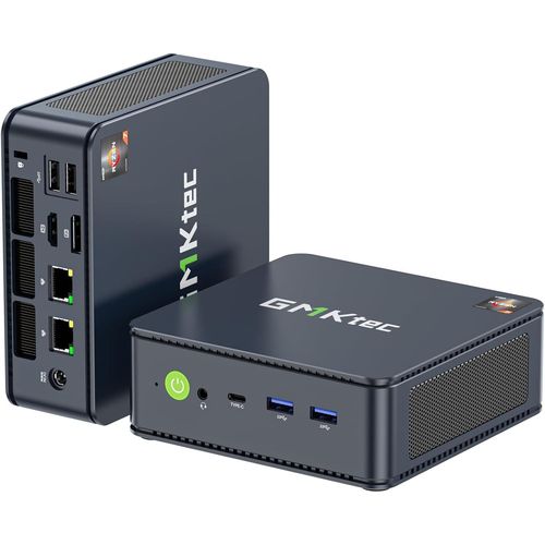 CHECARZHN--NO1-Amd Ryzen 7 Mini Pc 5825U(Battre Ryzen 7 5850U)(8 C/16 T 4,50 Ghz), M5 Plus Double Lan 2,5G Micro Pc, 16 Go Ram Ddr4 + 512 Go Pcie-Ssd/Wifi 6/Usb 3.2/Usb-C/Bt 5.2/Dp/Hdmi