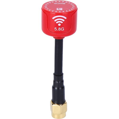 Checarzhn--No1-Antenne  Gain lev 5.8ghz 3dbi Rhcp Installation Flexible Fort Pour Fpv Racing Drone Rc Pices Accessoire (Rouge)