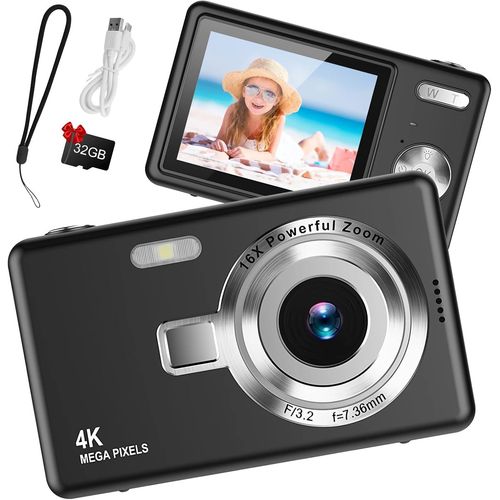 CHECARZHN--NO1-Appareil Photo Numrique 1080P Fhd Appareil Photo Compact 44Mp Avec cran Lcd 2,4