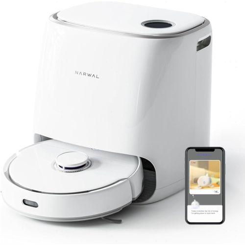 CHECARZHN--NO1-Aspirateur Robot Laveur Freo, Lavage & Schage, Ultra Propre Avec Technologie Dirtsense, Ajout Automatique De Dtergent, cran Lcd, Balayage Intelligent, Trajectoire Arque, Wifi, Colori Bla