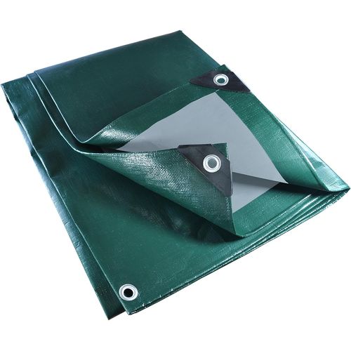 Checarzhn--No1-Bche De Protection 3x5 M 330 G/M Extrmement Rsistante  La Dchirure, Vert Gris, 100% tanche, Stabilise Aux Uv, Bche Avec ?illets Espacs De 50 Cm, Camion, Bateau