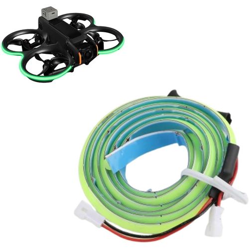 Checarzhn--No1-Bande Lumineuse Led Compatible Avec Dji Avata 2, Lumire Anti-Collision, Lumire D'avertissement De Vol De Nuit, Luminosit Rglable Pour Drone Dji Avata2 (Vert Fluo)