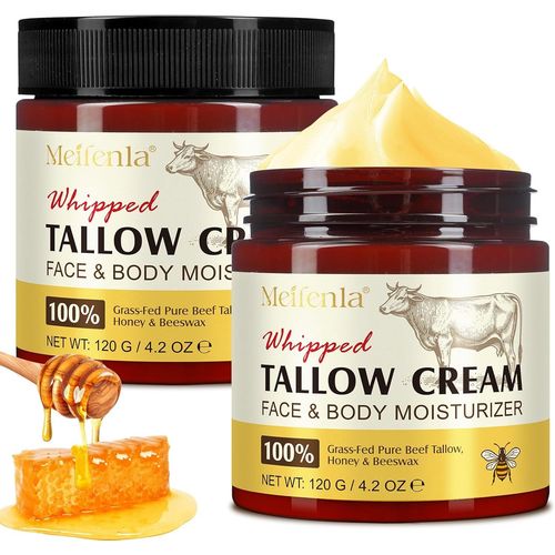 Checarzhn--No1-Beef Tallow For Skin, Suif De B?Uf Biologique 100% Naturel Nourri  L'herbe, Tallow And Honey Balm, Soins De La Peau Au Suif De B?Uf, Beef Tallow Crme Pour Soin De La Peau, Tous Types