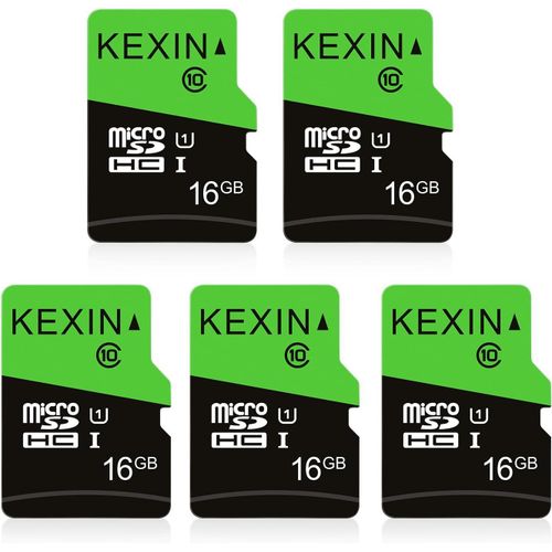 CHECARZHN--NO1-Carte Micro Sd 16 Go Lot De 5 Cartes Micro Sdhc 16Go Uhs-I C10 U1 5 Pices Microsd Carte Tf Applicable Pour Appareils Photo De Sport, Camra De Surveillance, Dash Cam