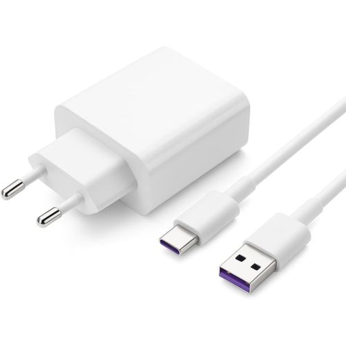 Checarzhn--No1-Chargeur Flash Rapide Pour Huawei D'origine Hw-090200eh0 2a Qc + Cble De Charge Type C Usb Huawei P20/P20 Lite/P20 Pro/P10/P10plus/P9/Mate 20/Mate20 Lite Avec Chiffon De Nettoyage Mungoo