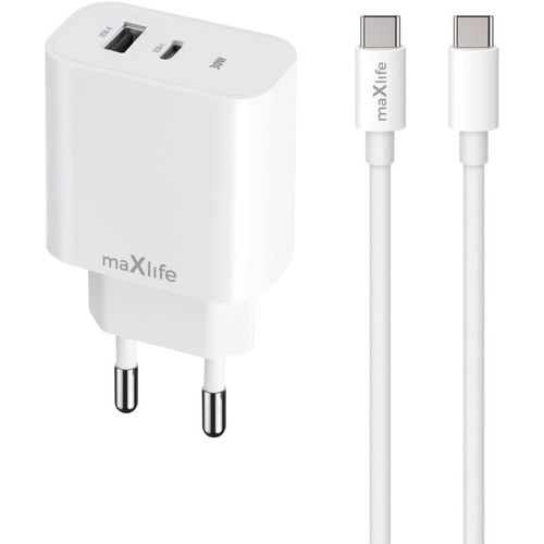 CHECARZHN--NO1-Chargeur Usb C Usb Avec Cable Usb C Vers Lightning 30W Blanc - Fonction Quick Charge Et Technologie Power Delivery