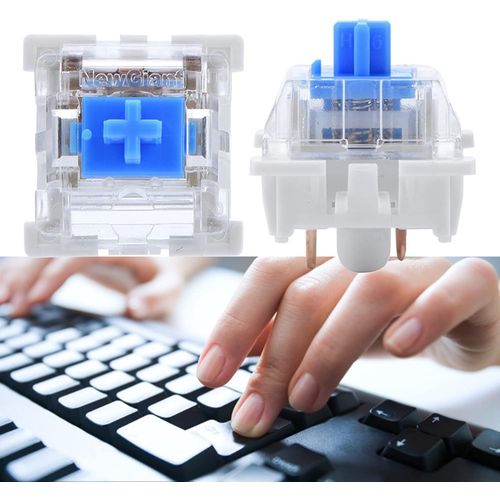 CHECARZHN--NO1-Cherry Mx Blue Switch, 10 Pcs Commutateur De Clavier, Switch Clavier Mcanique, Interrupteurs Bleus Cherry Mx De Remplacement Pour Clavier Mcanique, Interrupteur Bleu Mont Sur Plaque